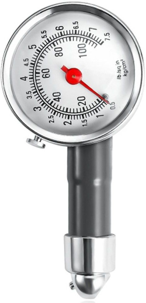 Bicycle tyre top pressure gauge