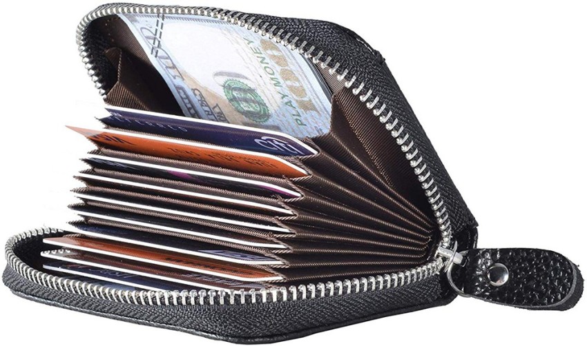 Flipkart SmartBuy 12 Slot Leather Money Wallet Credit/Debit Zipper  Purse 15 Card Holder - Card Holder