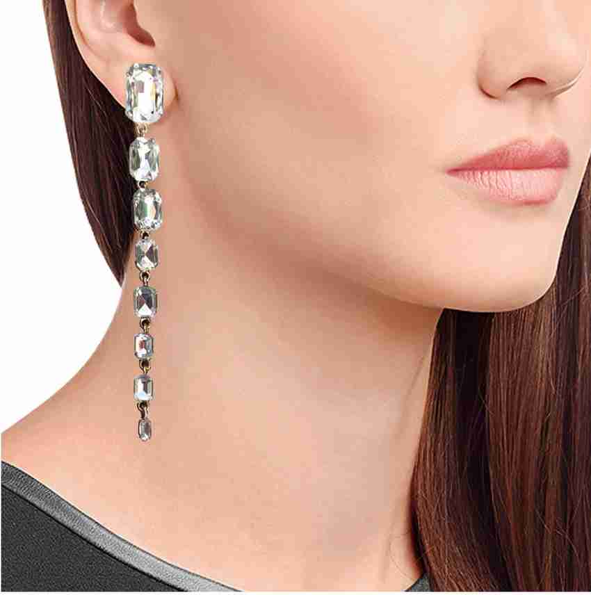 Long discount gemstone earrings