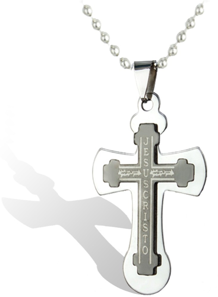 Stainless steel cross necklace on sale kohls