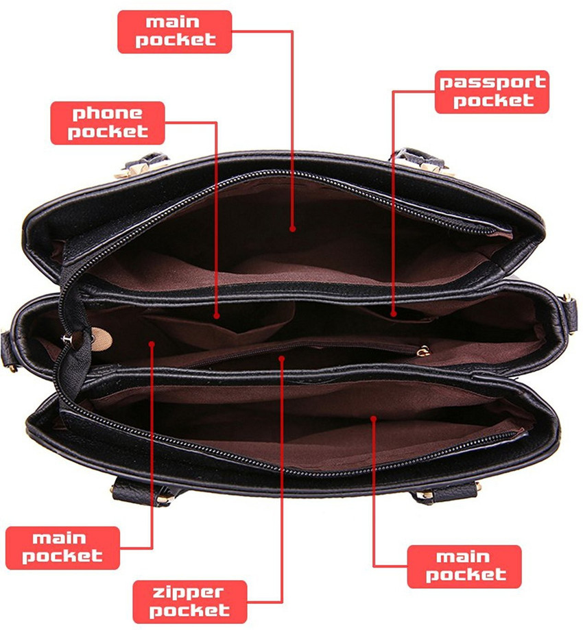 Women's multi hotsell compartment handbags