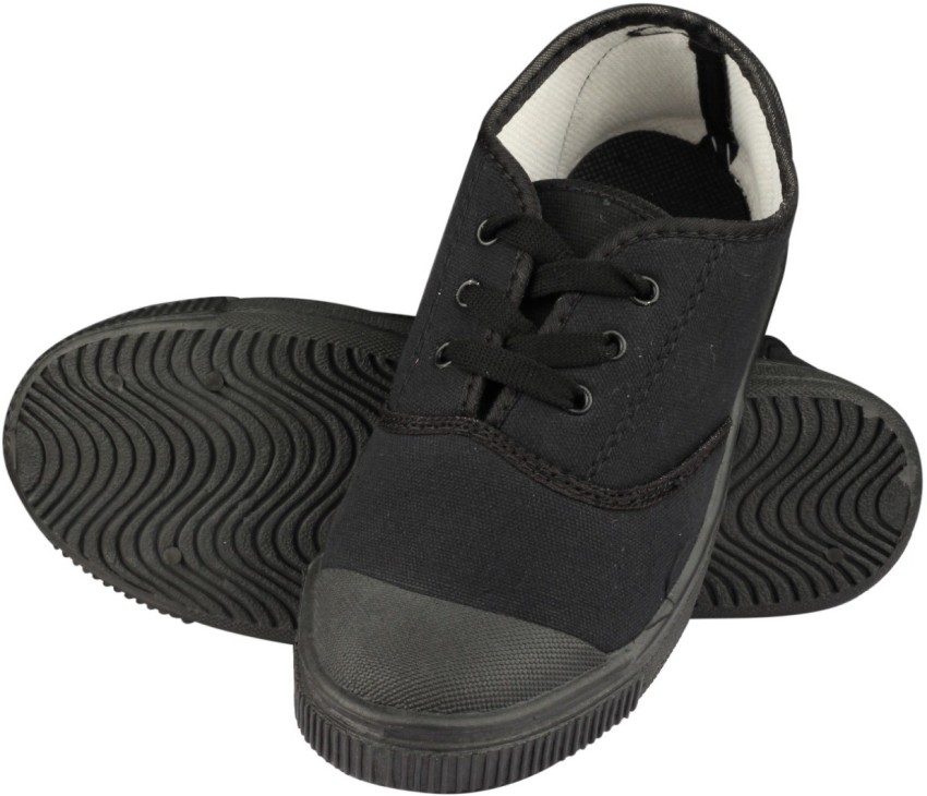 Black canvas hotsell shoes for school