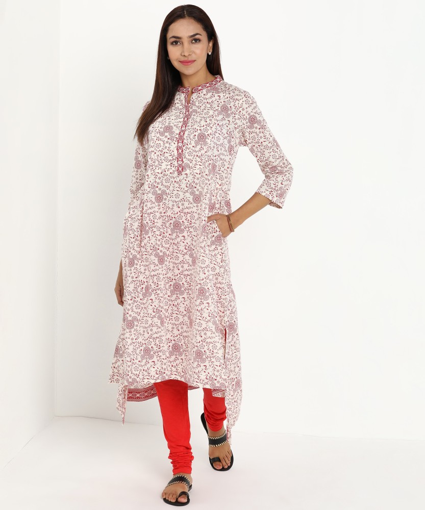 BIBA Women Printed High Low Kurta Buy BIBA Women Printed High Low Kurta Online at Best Prices in India Flipkart