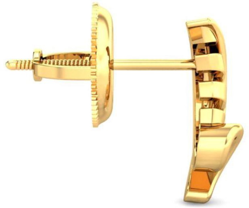 Candere by Kalyan Jewellers K00526_18K Yellow Gold 18kt Stud Earring Price  in India - Buy Candere by Kalyan Jewellers K00526_18K Yellow Gold 18kt Stud  Earring online at Flipkart.com