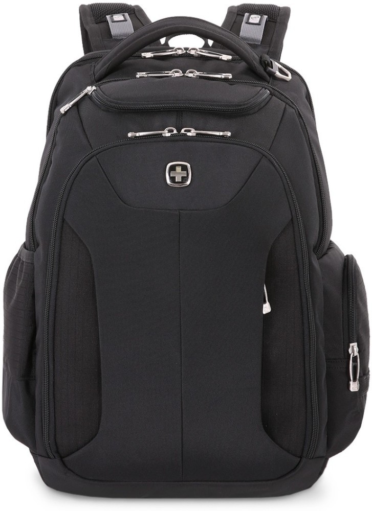 Swiss gear black online backpack