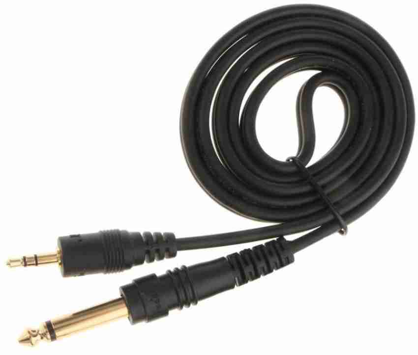 AUDIO AUX 3.5MM MALE TO DOUBLE JACK 6.5MM MALE MONO CABLE AJACK-01 1.5