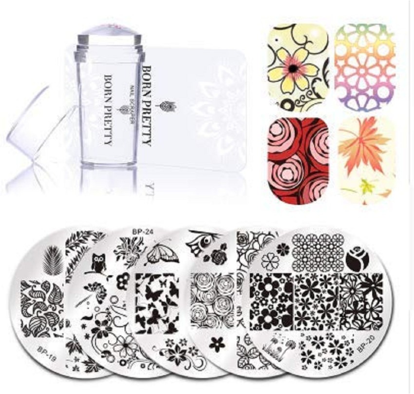 VIKSON INTERNATIONAL Nail Stamping Plate Set with Clear Jelly Stamper -  Price in India, Buy VIKSON INTERNATIONAL Nail Stamping Plate Set with Clear  Jelly Stamper Online In India, Reviews, Ratings & Features