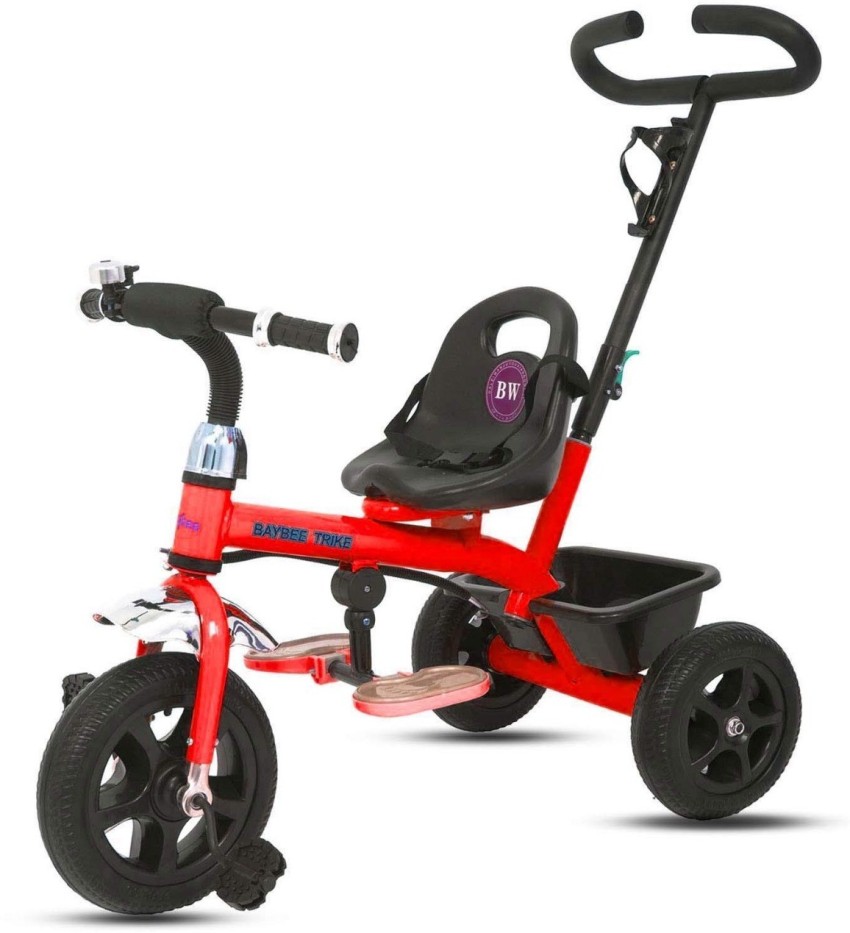 Baby cycle with outlet push handle