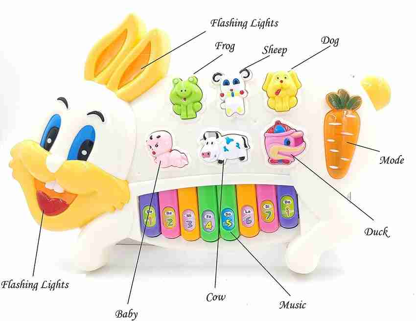 SALEOFF Rabbit Musical Piano 3 Modes Animal Sounds Flashing Lights Wonderful Music137 Rabbit Musical Piano 3 Modes Animal Sounds Flashing Lights Wonderful Music137 Buy Rabbit Shaped Musical Piano toys...