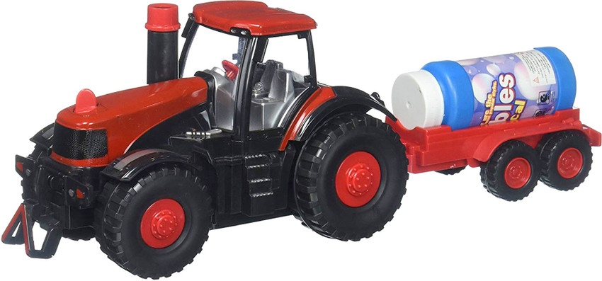 IndusBay Bubble Blowing Truck Farm Tractor Bump Go Lights