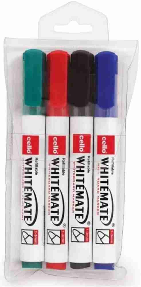 Cello Set of 4 Red, Black, Green, Blue Markers - Marker
