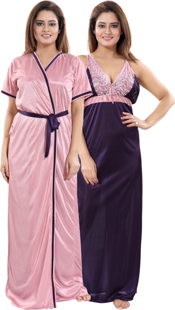 Be You Women Nighty with Robe - Buy Be You Women Nighty with Robe Online at  Best Prices in India