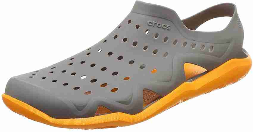 Buy CROCS Men Grey Orange Clogs Online at Best Price Shop