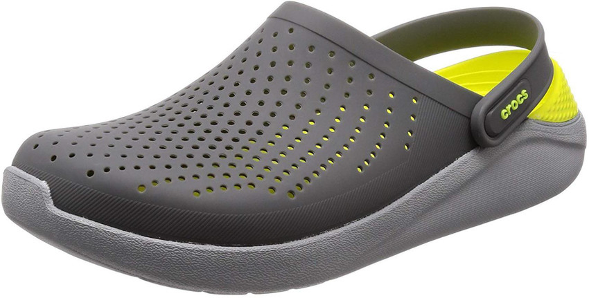 CROCS Men Grey Green Yellow Clogs Buy CROCS Men Grey Green