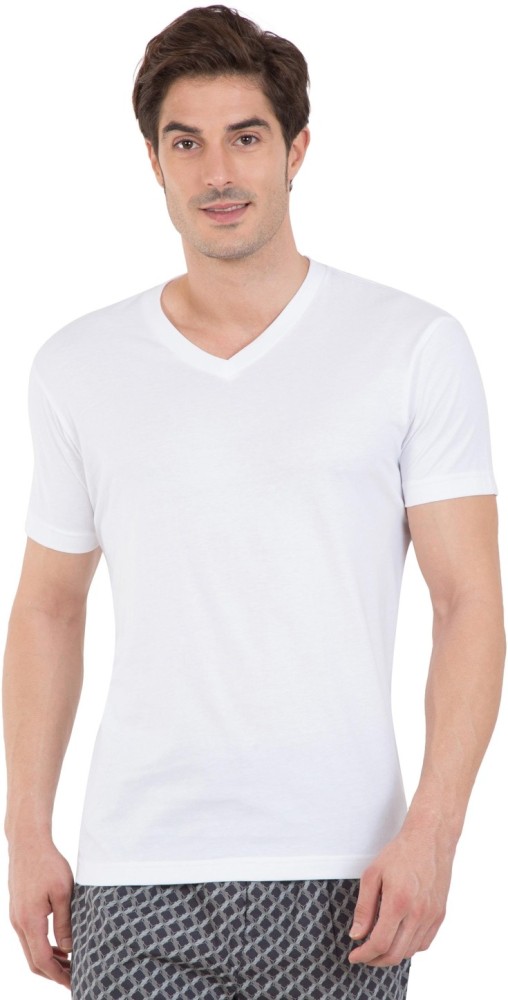 jockey white v neck t shirt