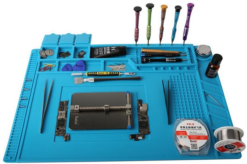 18 Inch x 24 Inch ESD Soldering Mat Kit, Blue - ESD Products