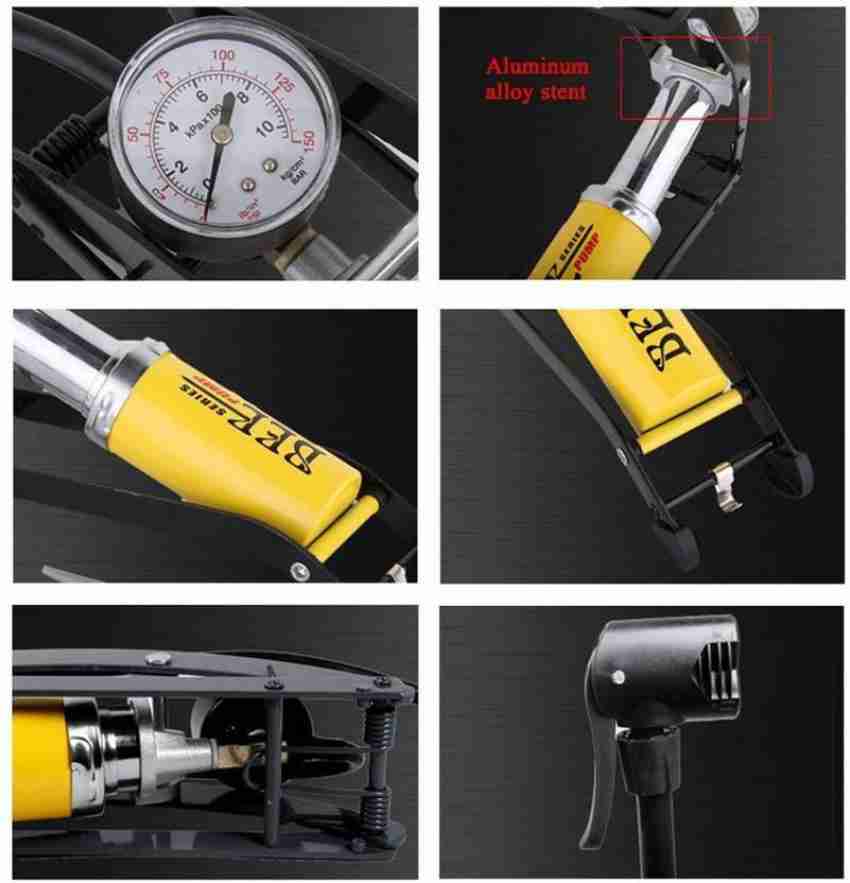 Dagali Yellow foot pump 160 psi Tyre Air Pump for Car & Bike Float