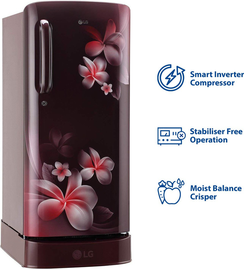 LG 190 L Direct Cool Single Door 3 Star Refrigerator with Base