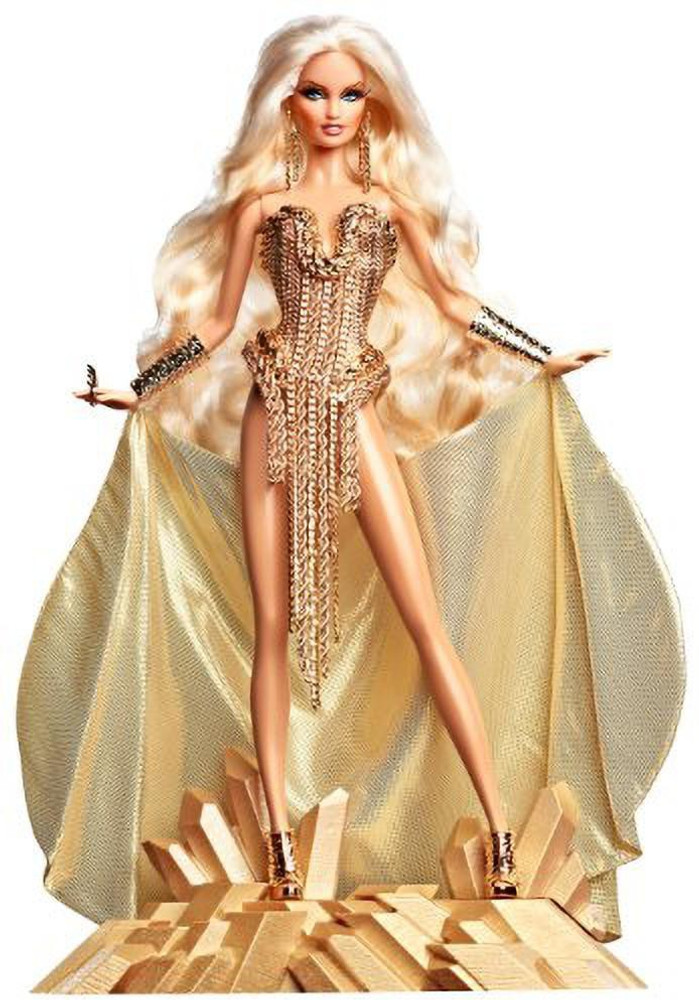 Barbie gold shop label 2020