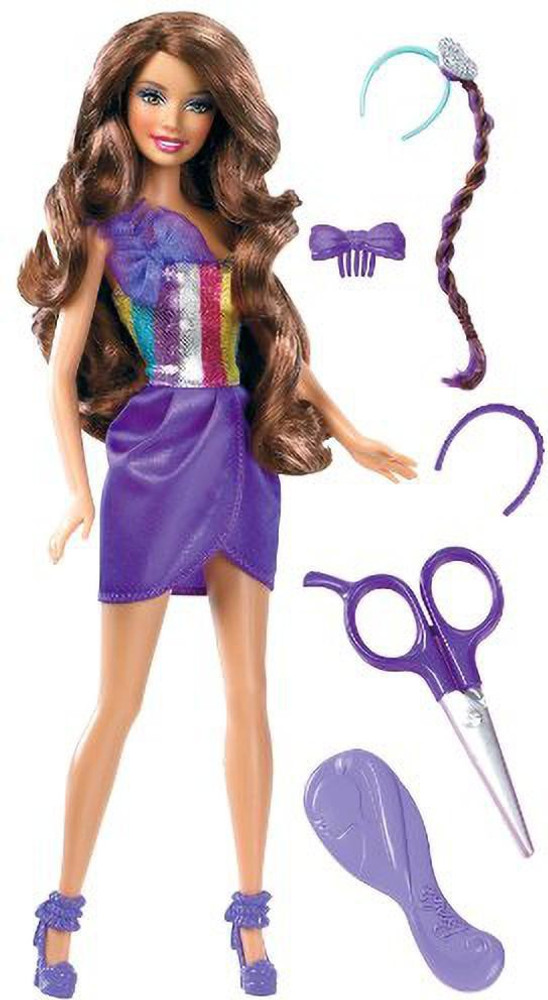 Barbie doll discount hair cutting