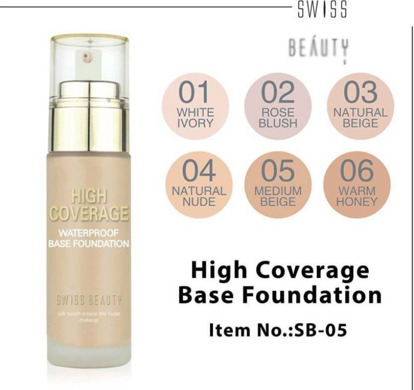 Swiss Beauty High Coverage Waterproof Base Foundation Review