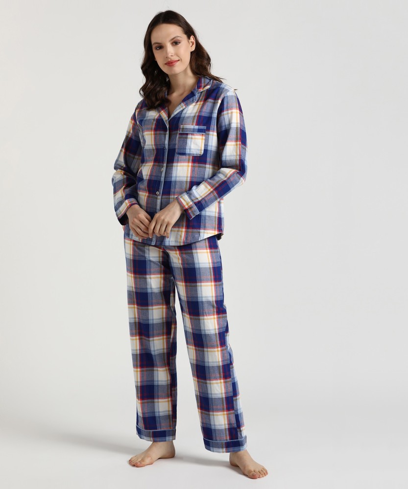 Ladies checked online pyjamas