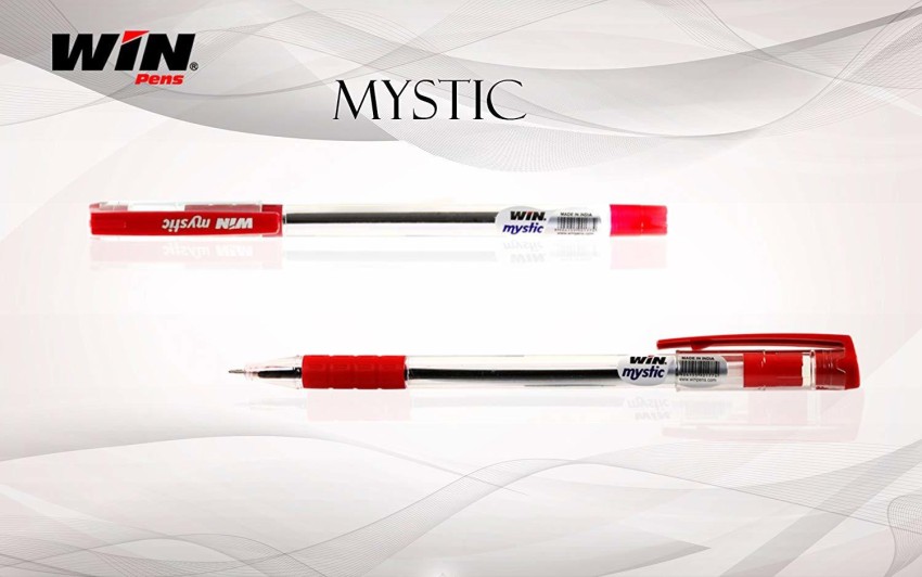 WIN Mystic 20 Red Pens, Comfortable Grip, Smooth Ink Flow