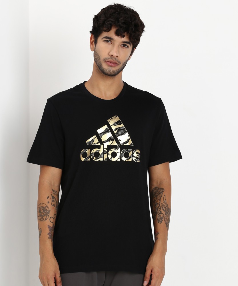 Buy ADIDAS Solid Men Round Neck Black T-Shirt Online at Best Prices in India