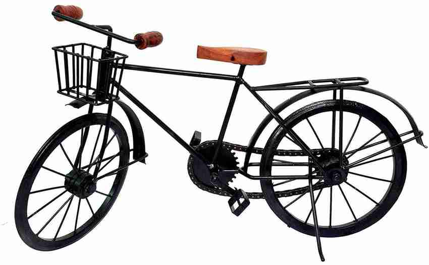 UniqueKrafts Handmade Wooden Iron Big Size Basket Cycle for