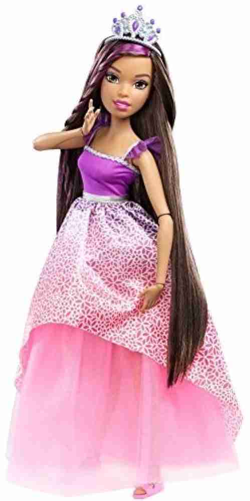 BARBIE Endless Hair Kingdom Princess Doll, Pink/Purple - Endless