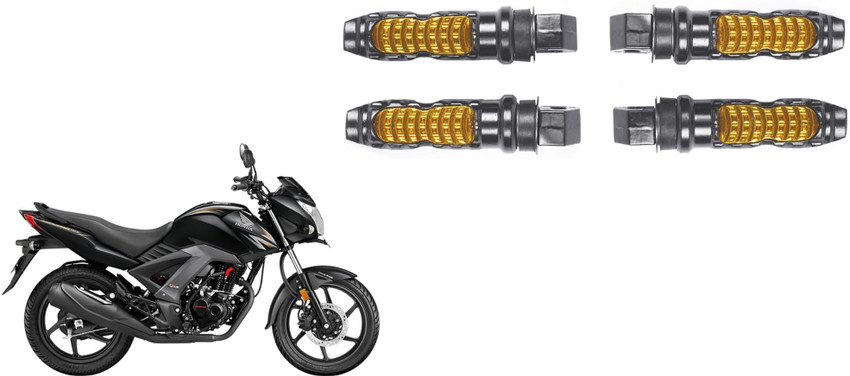AutoVHPR 4 Designer Stylish Yellow Foot Rest for Honda CB