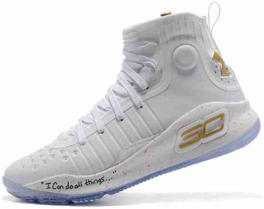 Curry 4 basketball shoes white shop