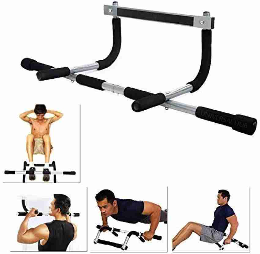 YOGIMOONI Adjustable Door Pull up bar with Locking Mechanism Home Exercise  Workout Non Slip Chin Up Bar - Ideal for gym, Pull ups, Push ups, Body  fitness, strength gain Men and women 