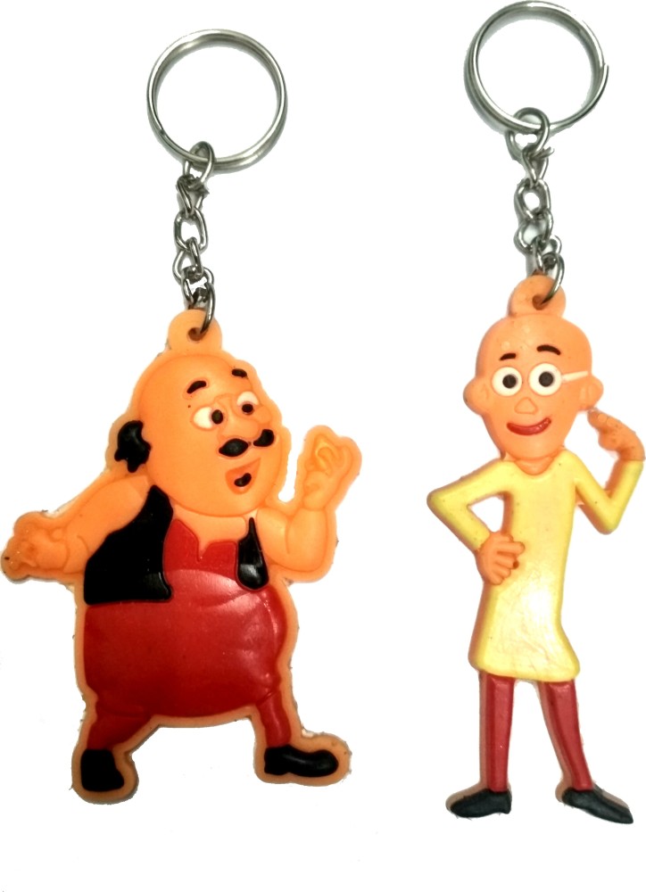 Cute 50MM Blade Cup Acrylic Keychain From Amime Motu Patlu Cartoon