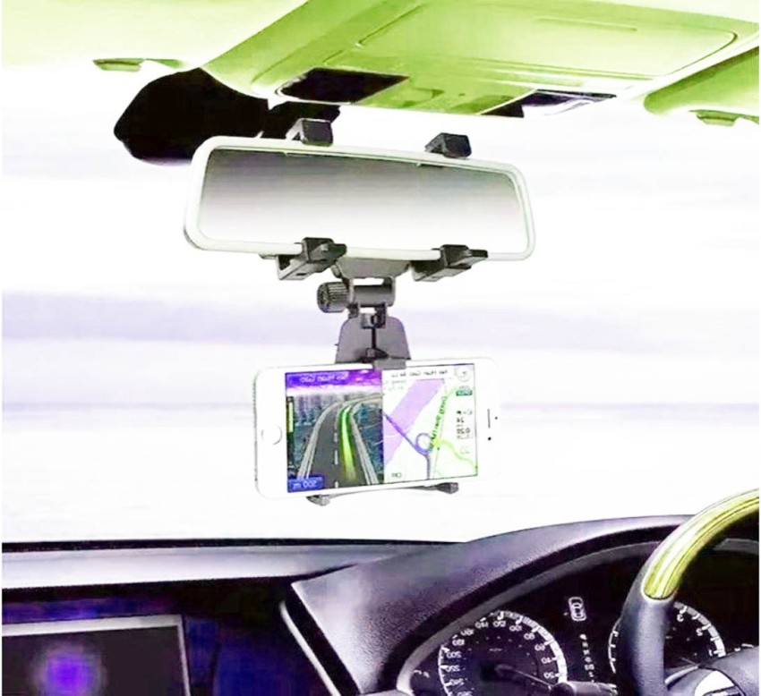 Casewilla 360 Degree Rotatable Retractable Car Rearview Mirror Bracket  Multifunctional Adjustable Phone Holder GPS Phone Mount