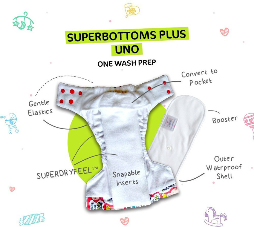 Superbottoms Freesize UNO Washable Baby Nappy Cloth Diaper 1