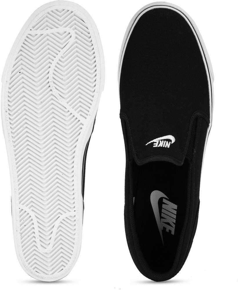 Nike toki slip hot sale black white 002