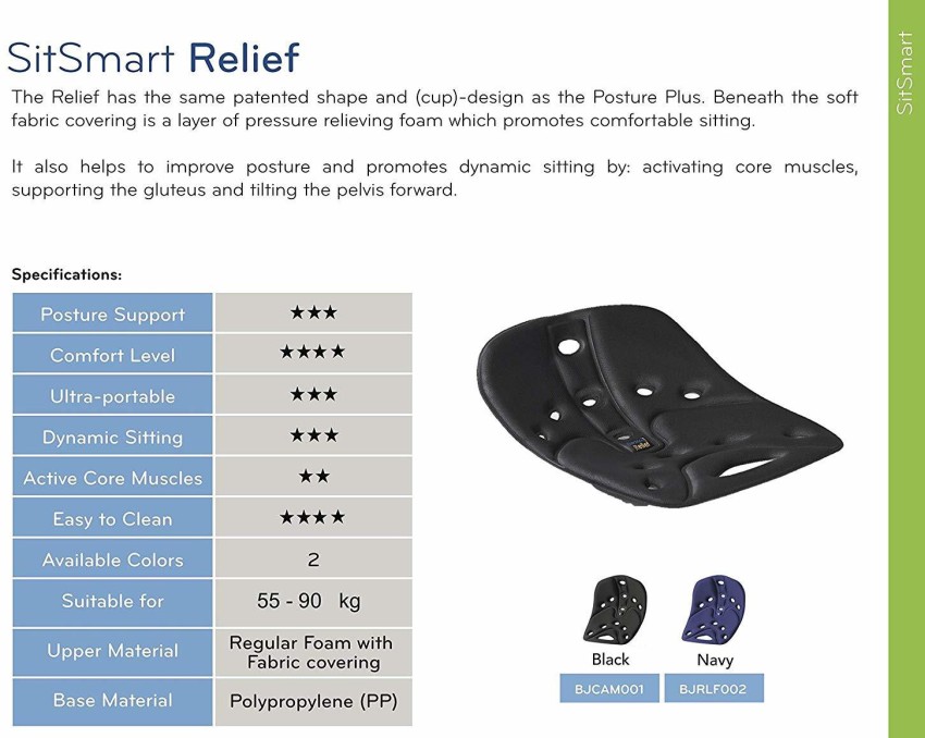 SitSmart Relief Seat - Relief / Black