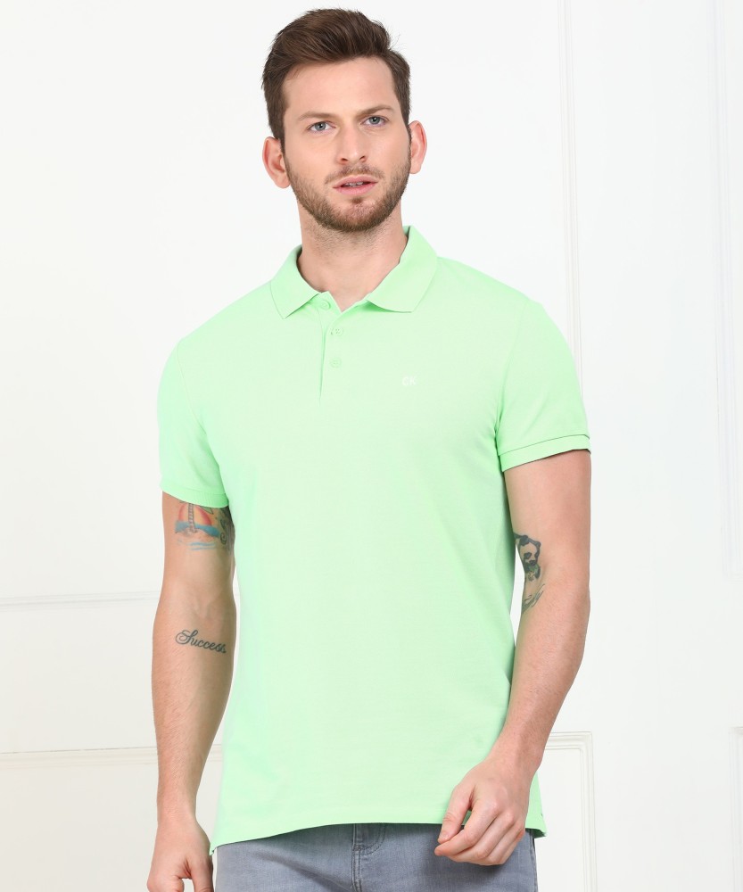 Calvin Klein Jeans Solid Men Polo Neck Light Green T Shirt Buy Calvin Klein Jeans Solid Men Polo Neck Light Green T Shirt Online at Best Prices in India Flipkart