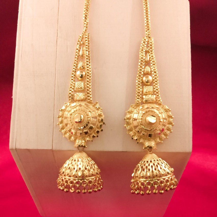 Flipkartcom  Buy SejalFashions GoldPlated AD Stone Peacock Full Kaan  JhumkasJhumki For Women Diamond Pearl Brass Jhumki Earring Online at Best  Prices in India