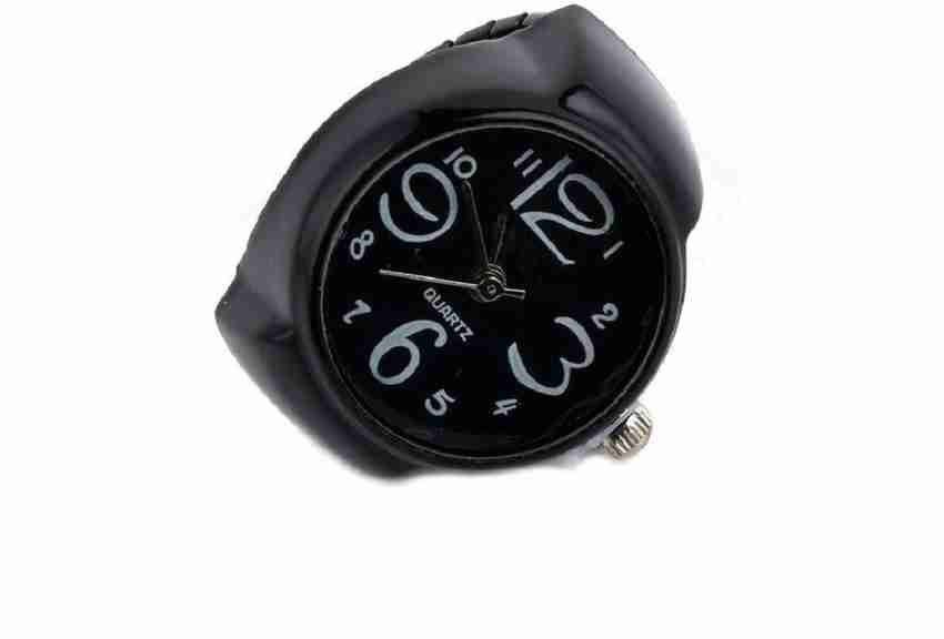 Bold N Elegant Black Unisex Round Stylish Finger Ring Watch Everydaywear Punk Style Adjustable Ring with Watch Alloy Ring Price in India Buy Bold N Elegant Black Unisex Round Stylish Finger