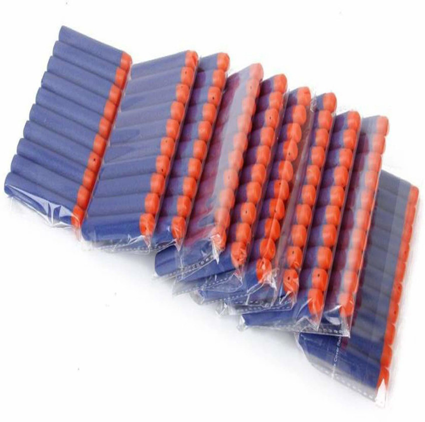 stickonn Pack of 100 Blue Bullet Foam Dart Bullets for Nerf N Strike Elite Guns Guns Darts Blue Darts Plastic Bullets Pack of 100 Blue Bullet Foam Dart Bullets for