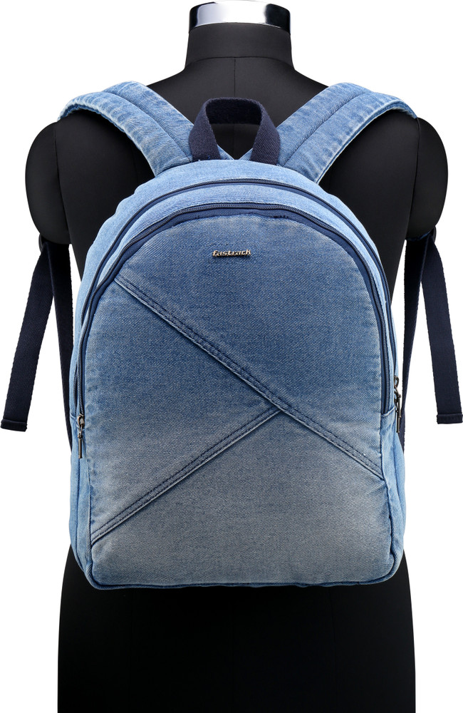 Fastrack unisex navy blue solid backpack store