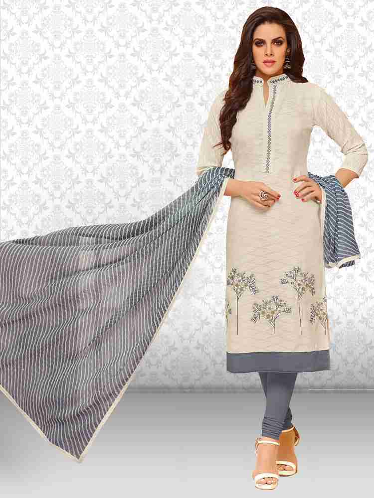 Divastri Cotton Blend Embroidered Salwar Suit Material Price in India Buy Divastri Cotton Blend Embroidered Salwar Suit Material online at Flipkart