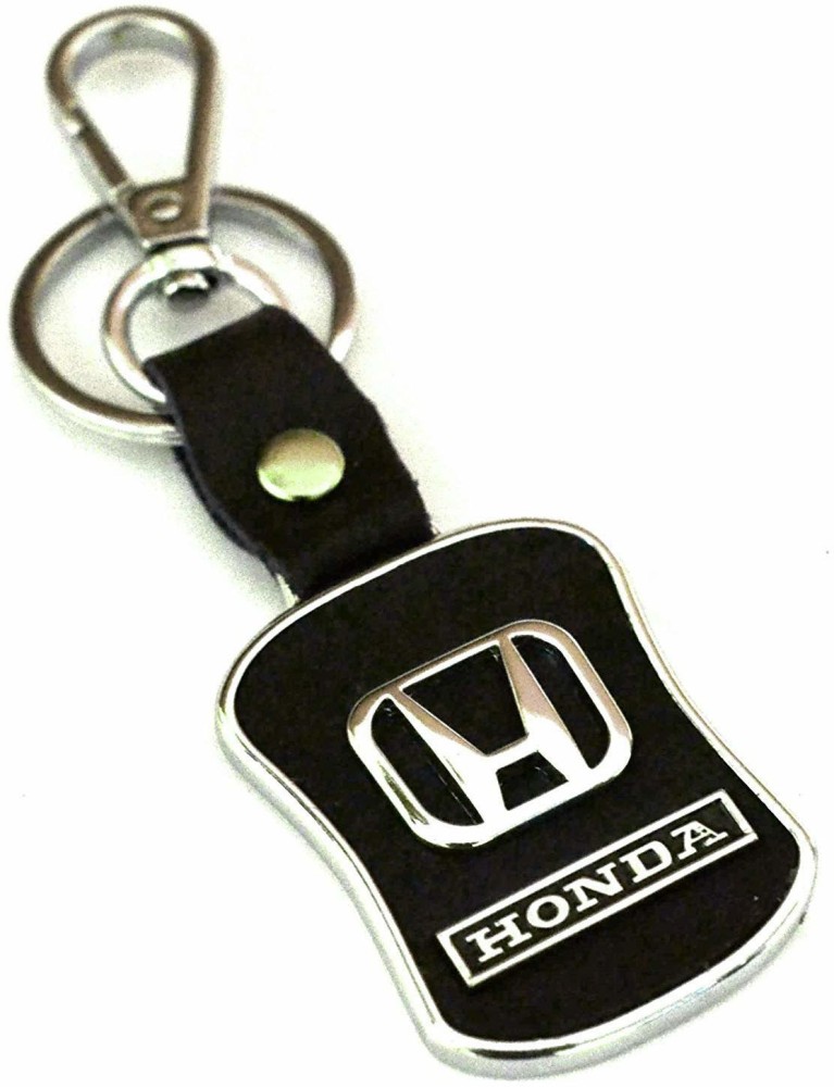 Harmony Honda Chrome Logo Leather Keychain Key Chain Price in