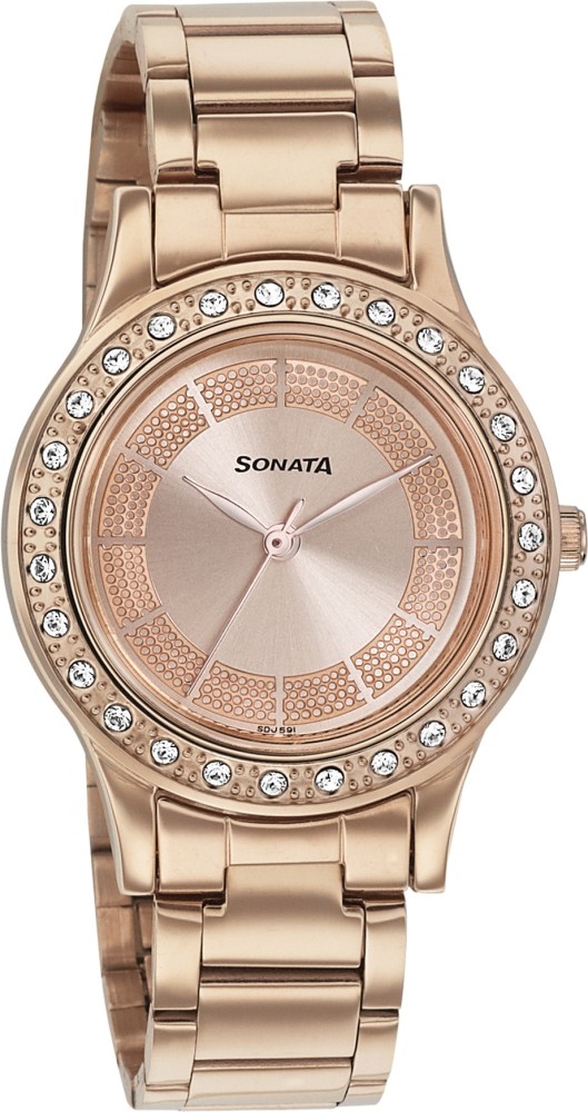 SONATA NP8123WM03 Blush it up Analog Watch For Women Buy