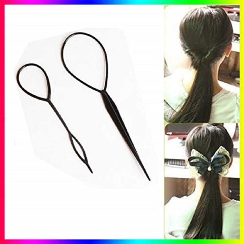 FOK 2 Pc Plastic Magic Tail Hair Braid Loop Ponytail Styling Maker Clip  Tool DIY Hair Accessory Set Price in India - Buy FOK 2 Pc Plastic Magic  Tail Hair Braid Loop