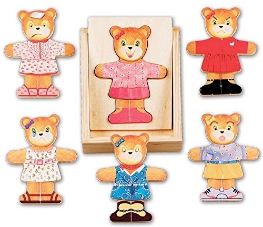 Melissa and doug sales wooden bear dress up