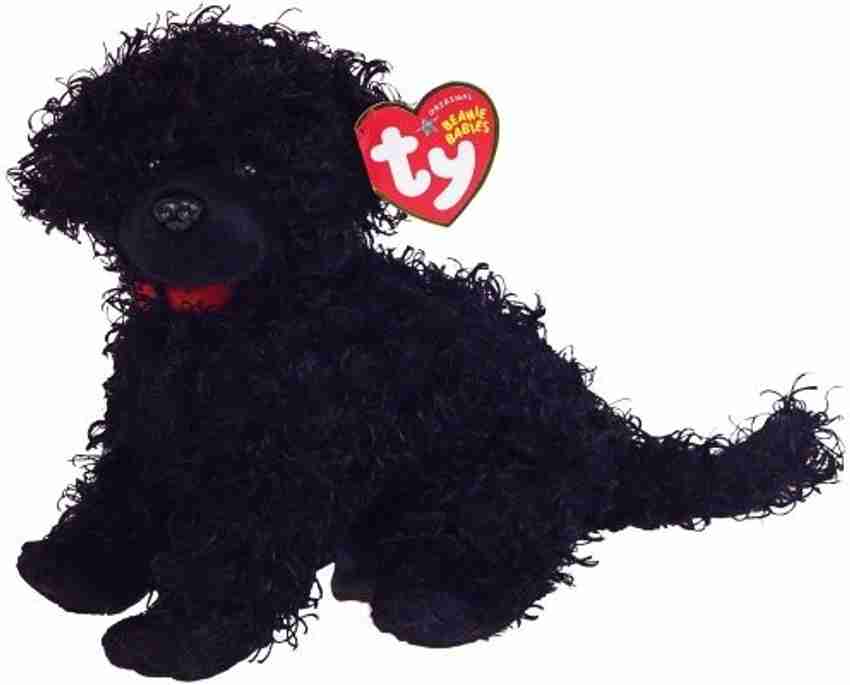 TY Smudges Curly Black Dog Beanie Babies 5.08 cm Smudges