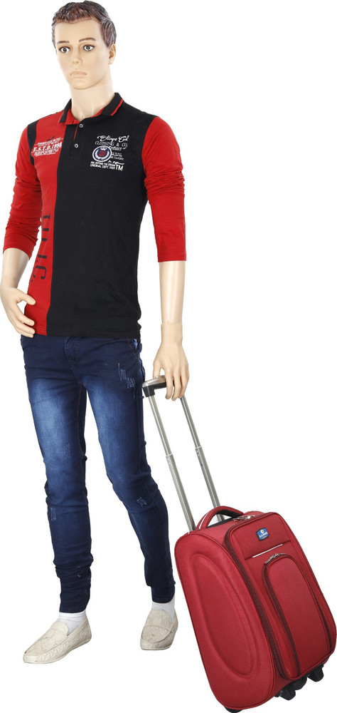 SB Polyester Trolley Suitcase Bag for Travelling Day Trip Expandable Check in Suitcase 2 Wheels 24 inch Red Price in India Flipkart